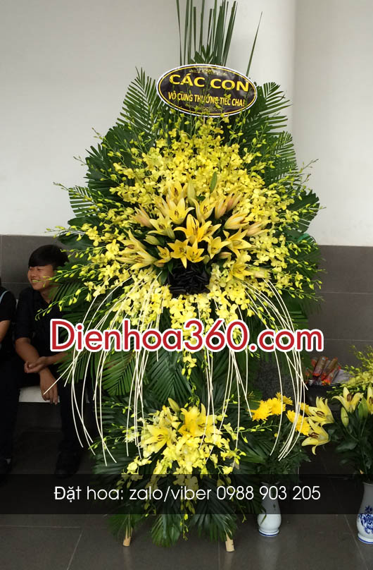 Mẫu Vòng hoa tang lễ tại nhà tang lễ  Số 5 Trần Thánh Tông