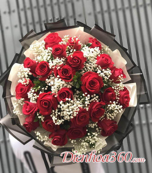 Hoa tươi-bó hoa hồng đỏ