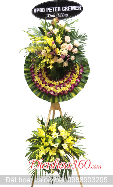 Vòng hoa viếng đám tang đẹp số 5 trần thánh tông