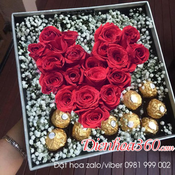 Gợi ý chọn hộp hoa hồng tươi tặng bạn gái nhân ngày kỉ niệm tình yêu