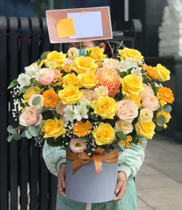 Giỏ hoa xinh đẹp gửi tặng người thân