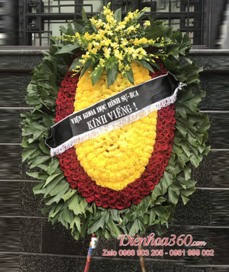 Vòng hoa ovan chia buồn