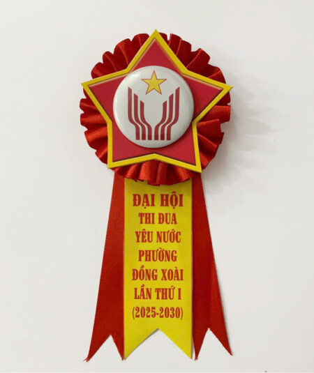 Hoa cài áo đại hội đại biểu