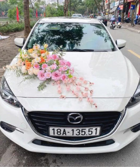 Hoa lụa trang trí xe hoa